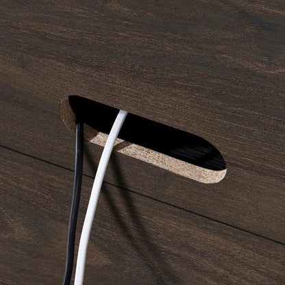 Brown 70'' rectangular TV stand with a 26'' crystal fireplace, suitable for TVs up to 78 inches