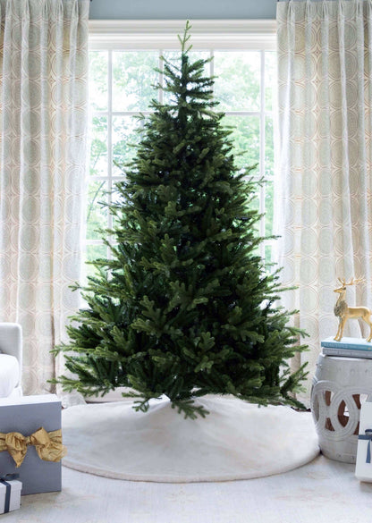 9' Scarlet Fir Artificial Christmas Tree with 1000 Warm White Led Lights