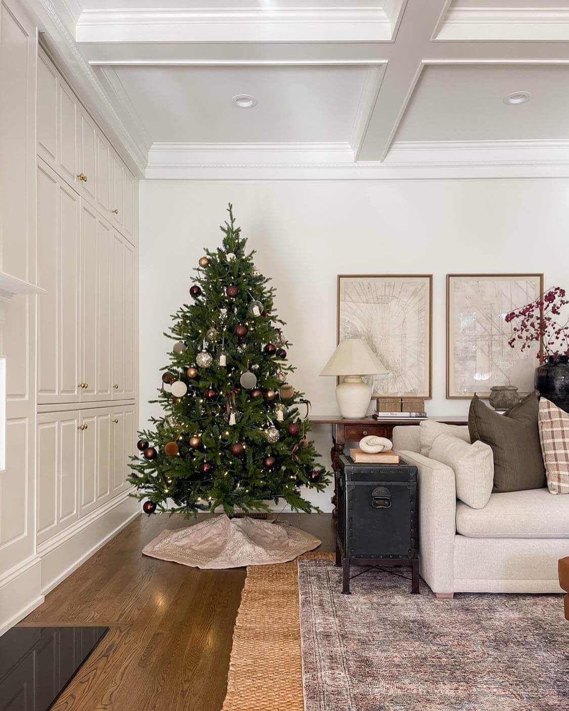 9' Scarlet Fir Artificial Christmas Tree with 1000 Warm White Led Lights