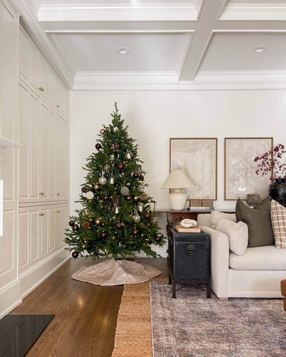 9' Scarlet Fir Artificial Christmas Tree with 1000 Warm White Led Lights