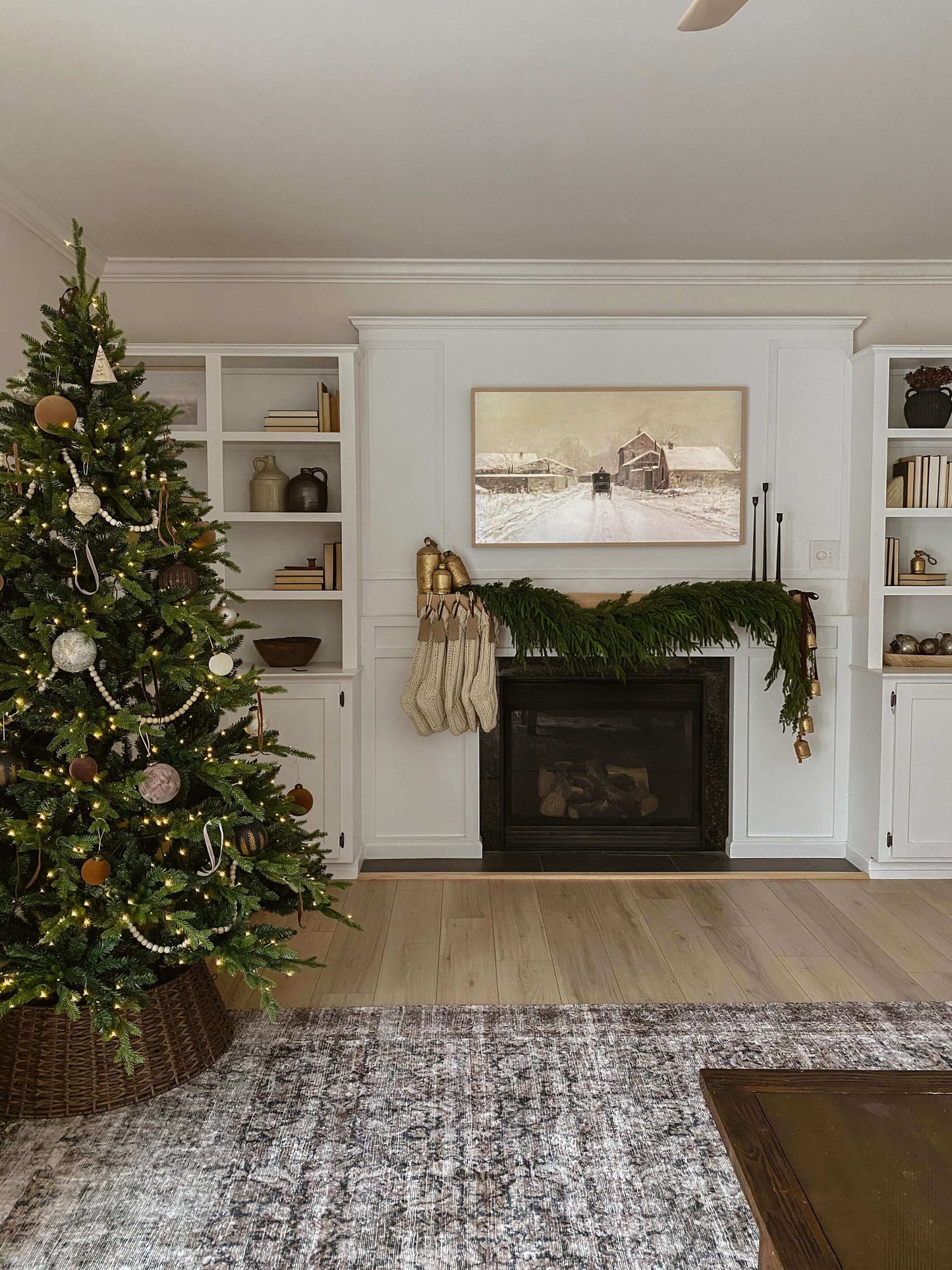 9' Scarlet Fir Artificial Christmas Tree with 1000 Warm White Led Lights