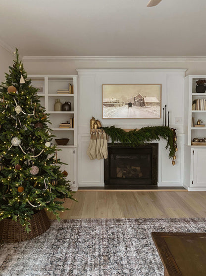 9' Scarlet Fir Artificial Christmas Tree with 1000 Warm White Led Lights