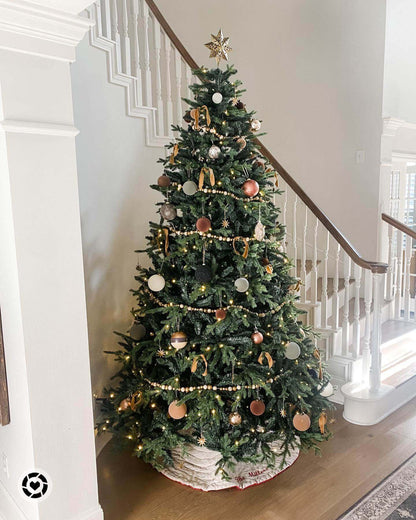 9' Scarlet Fir Artificial Christmas Tree with 1000 Warm White Led Lights