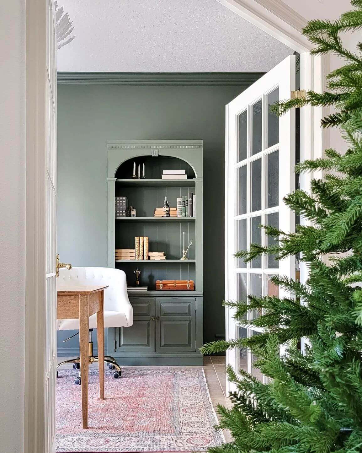 9' Scarlet Fir Artificial Christmas Tree with 1000 Warm White Led Lights