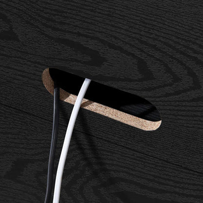 Black 70'' rectangular TV stand with a 26'' crystal fireplace, suitable for TVs up to 78 inches.